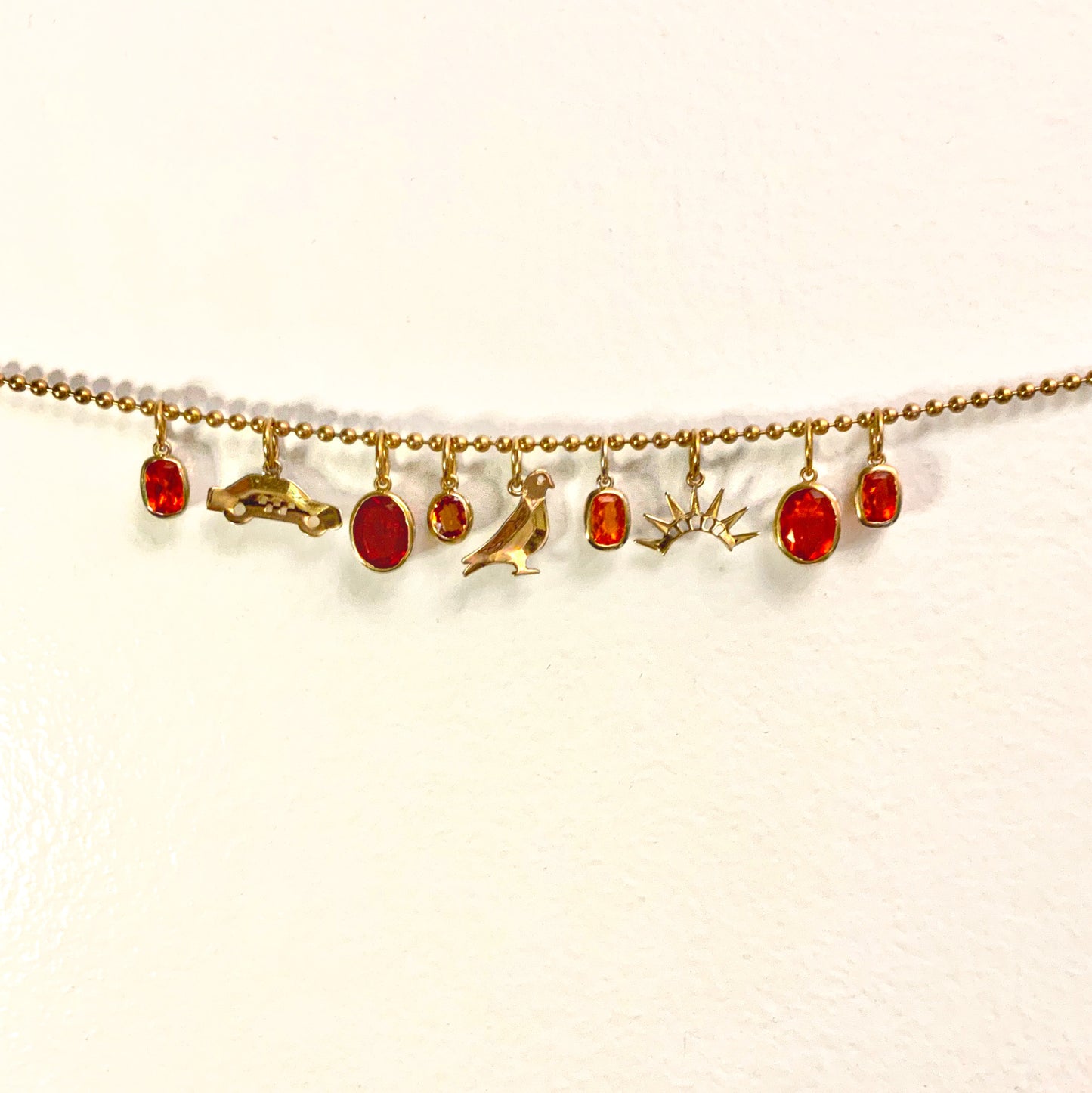 Small Mexican Fire Opal Charm