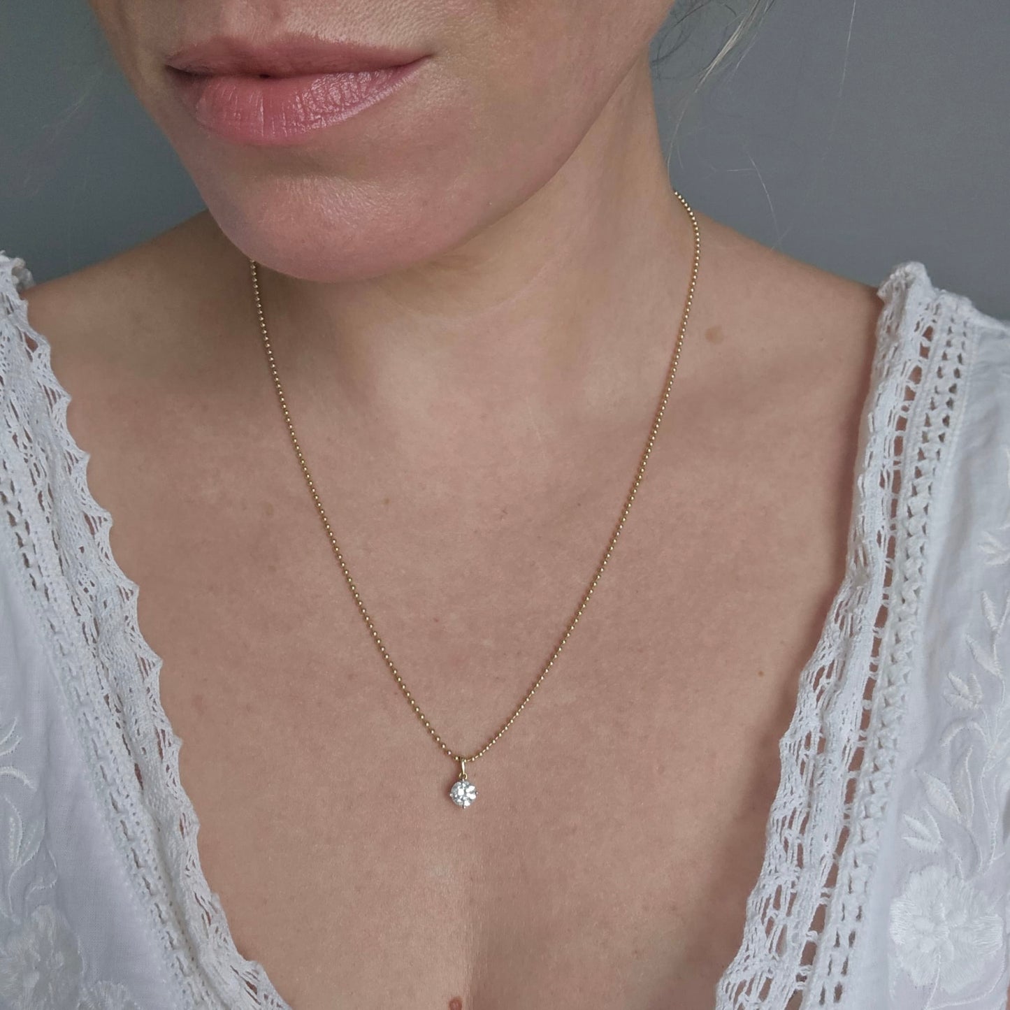 14K Yellow Gold Ball Chain Necklace (1.5mm)