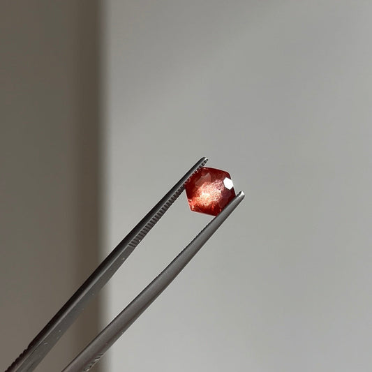 Glittery Scarlet Oregon Sunstone Pendant