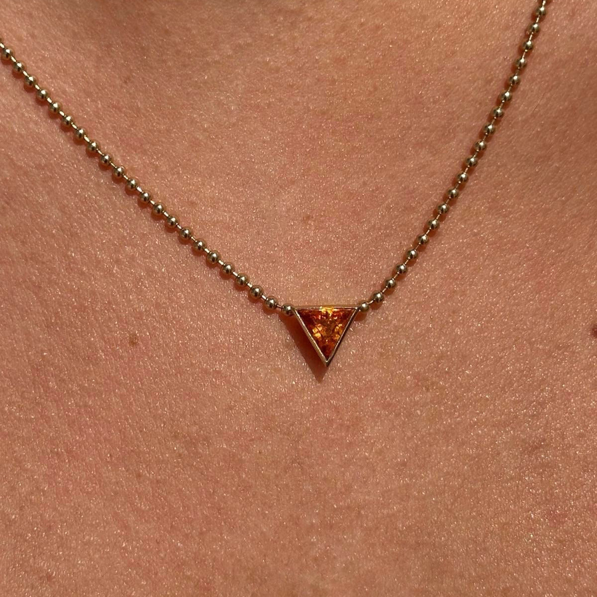 Fiery Sunset Sapphire Necklace, 18”