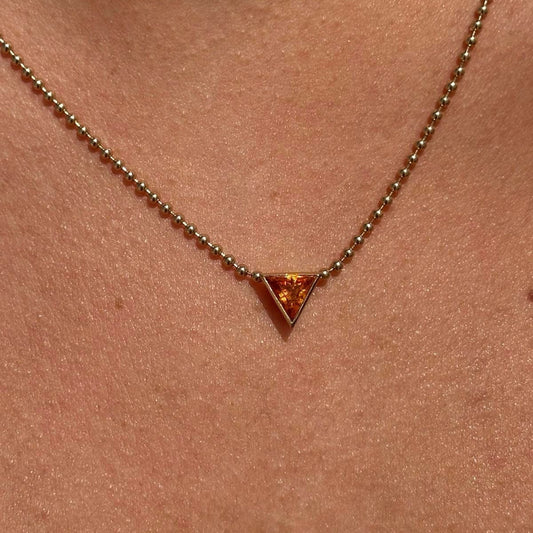 Fiery Sunset Sapphire Necklace, 18”