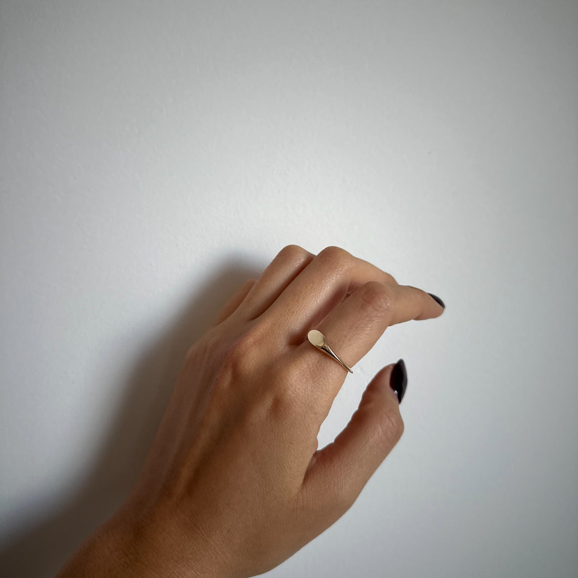 Engravable Solid Oval Signet Ring