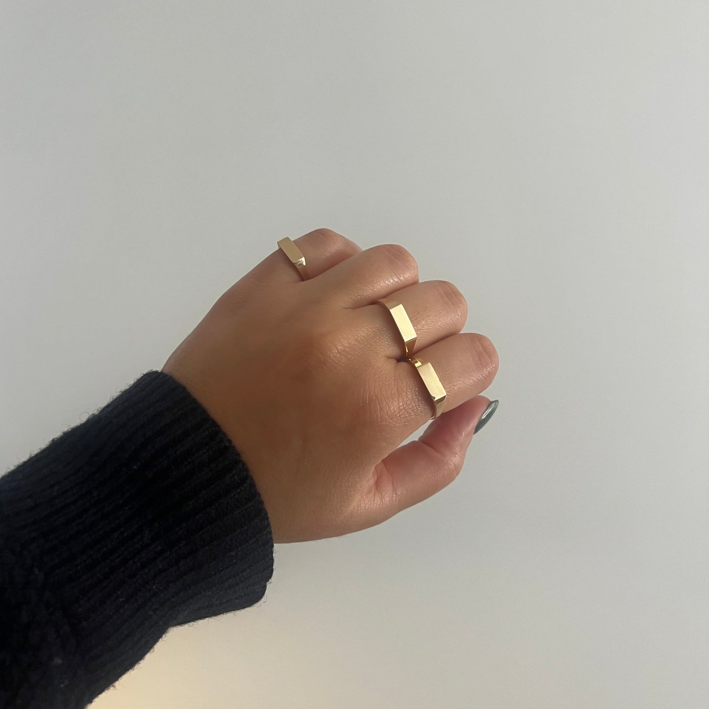 Engravable Solid Namecard Signet Ring