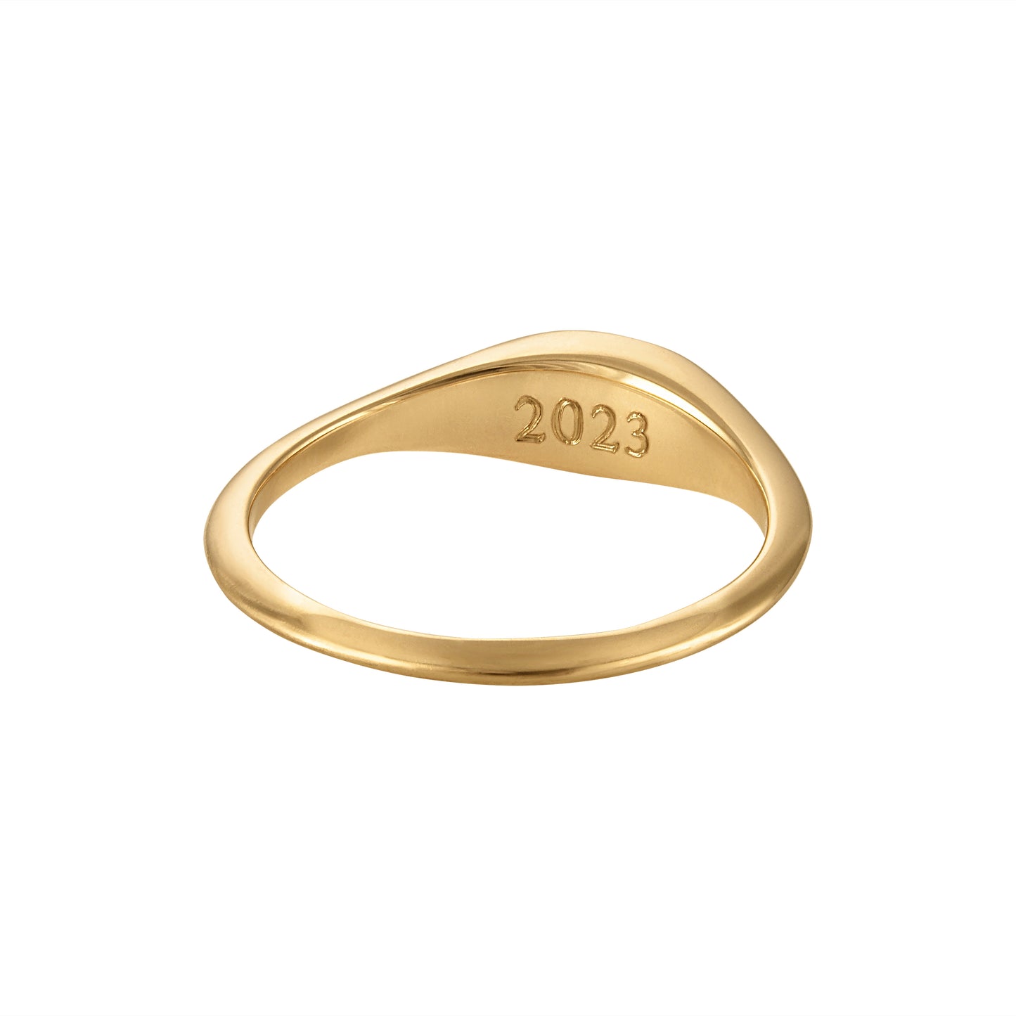 Engravable Solid Oval Signet Ring