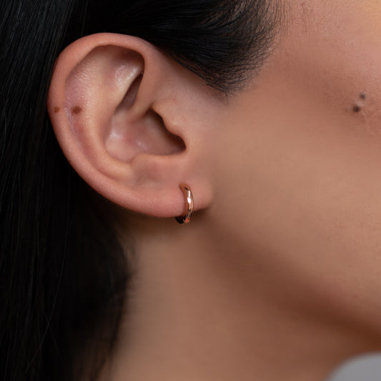 14K Rose Gold Hug Me Hoops
