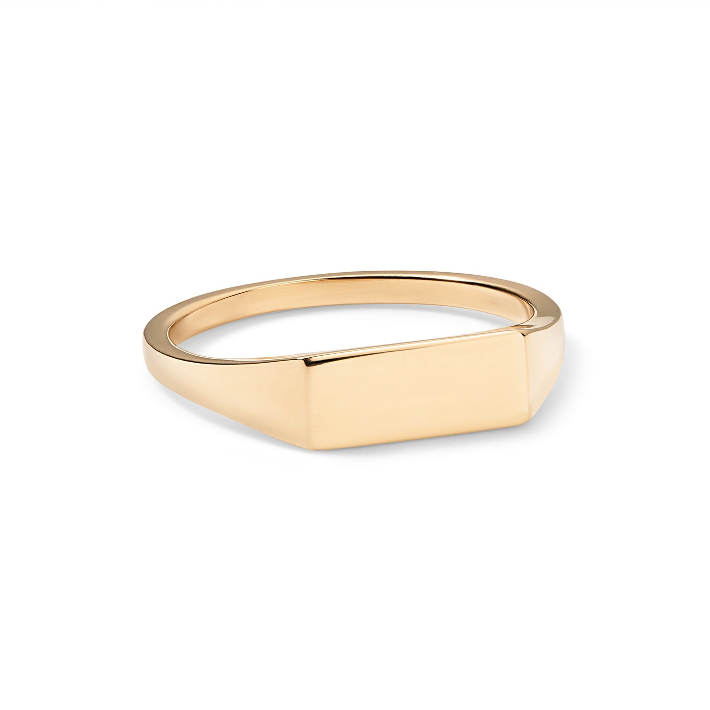 Engravable Solid Namecard Signet Ring