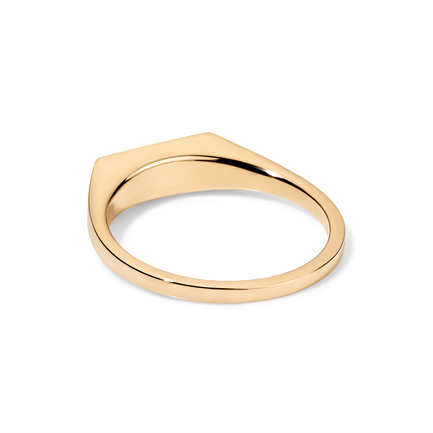 14K Gold Sapphire Namecard Signet Ring
