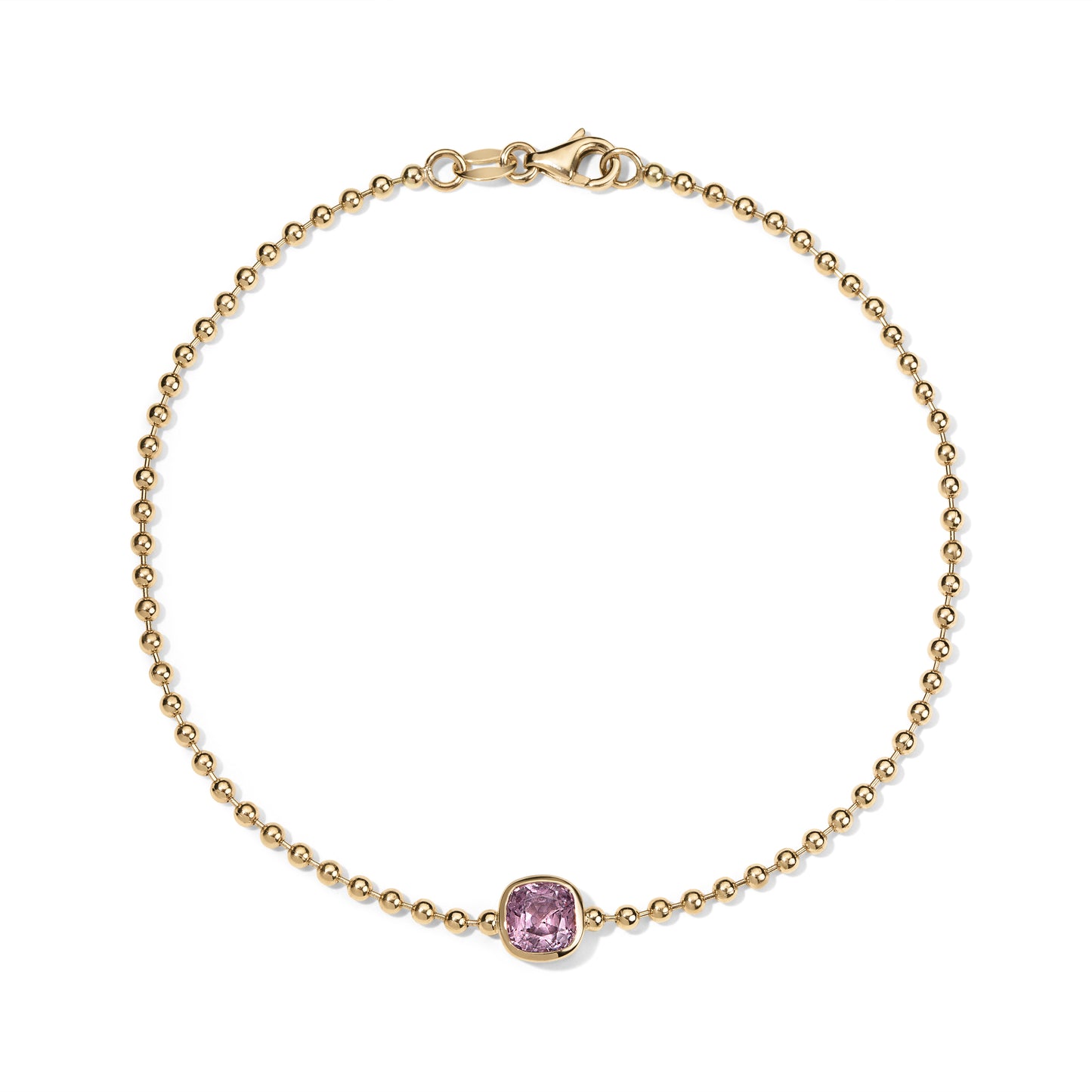 Malaya Garnet Ball Chain Bracelet