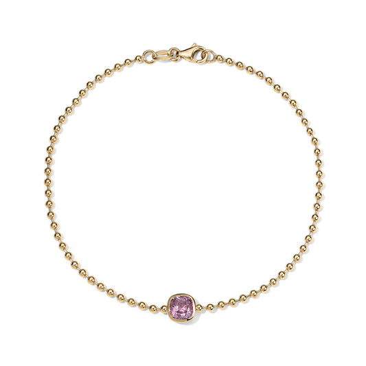 Malaya Garnet Ball Chain Bracelet