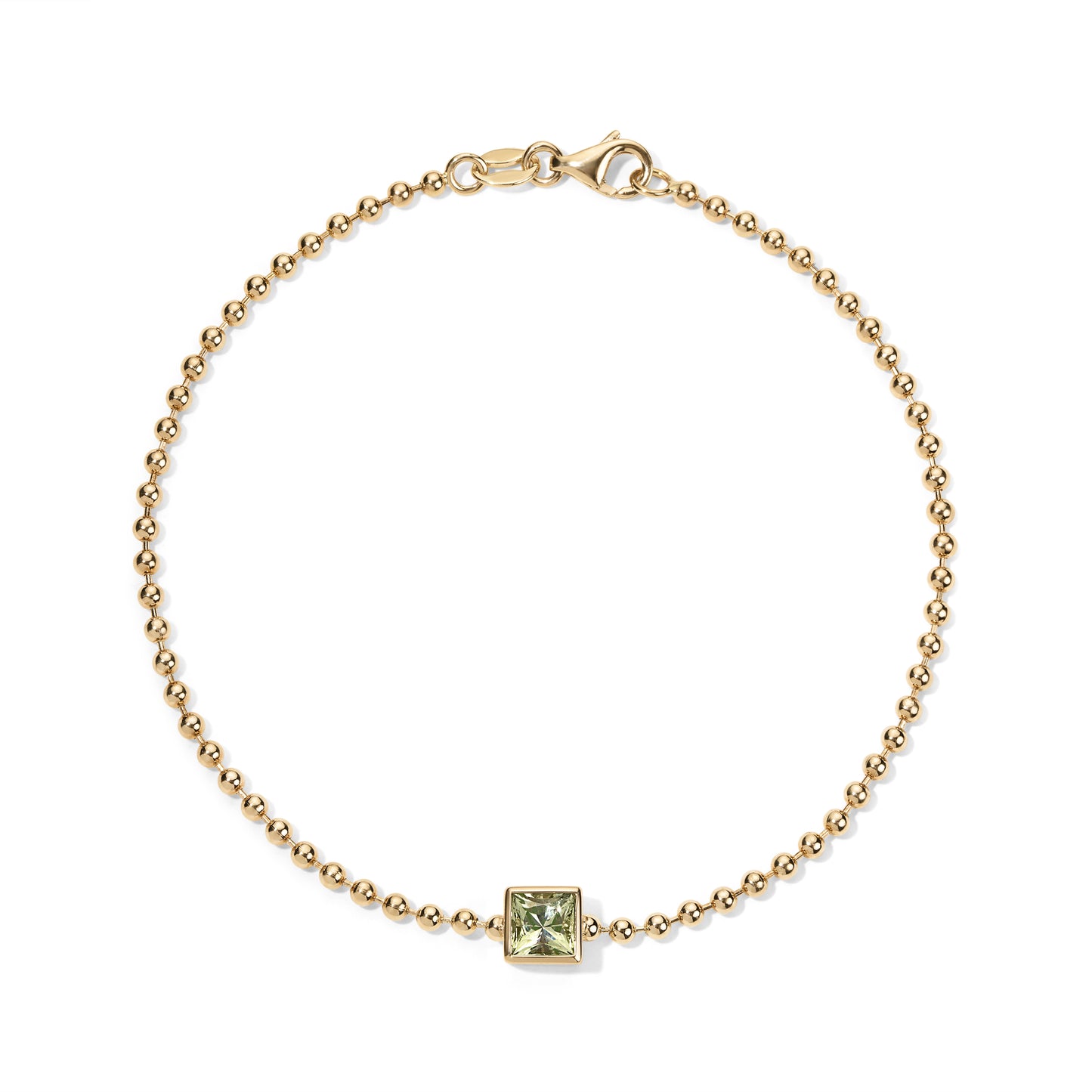 Unheated Natural Tanzanite Ball Chain Bracelet