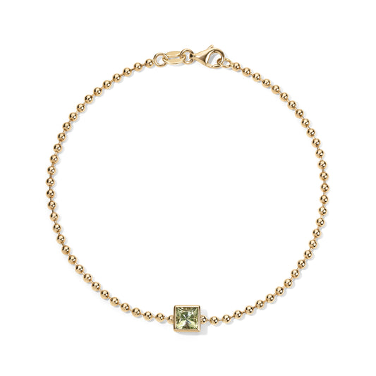 Unheated Natural Tanzanite Ball Chain Bracelet