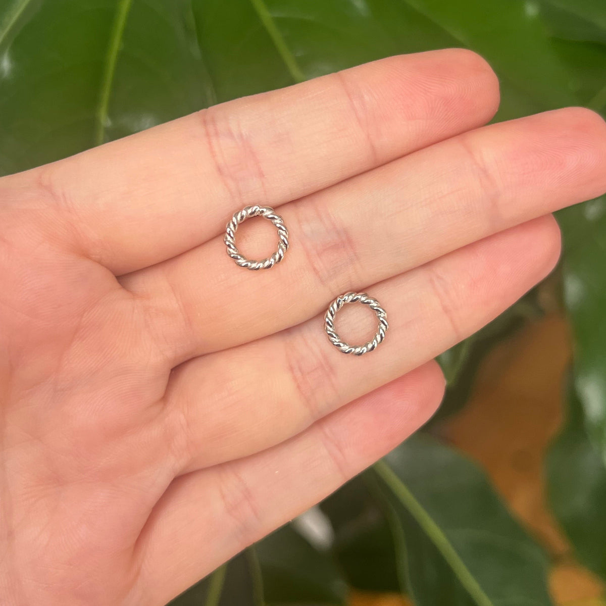 Sterling Silver Wreath Studs