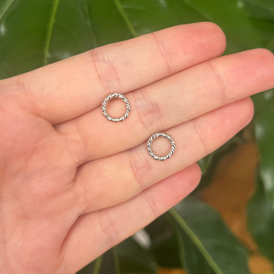 Sterling Silver Wreath Studs