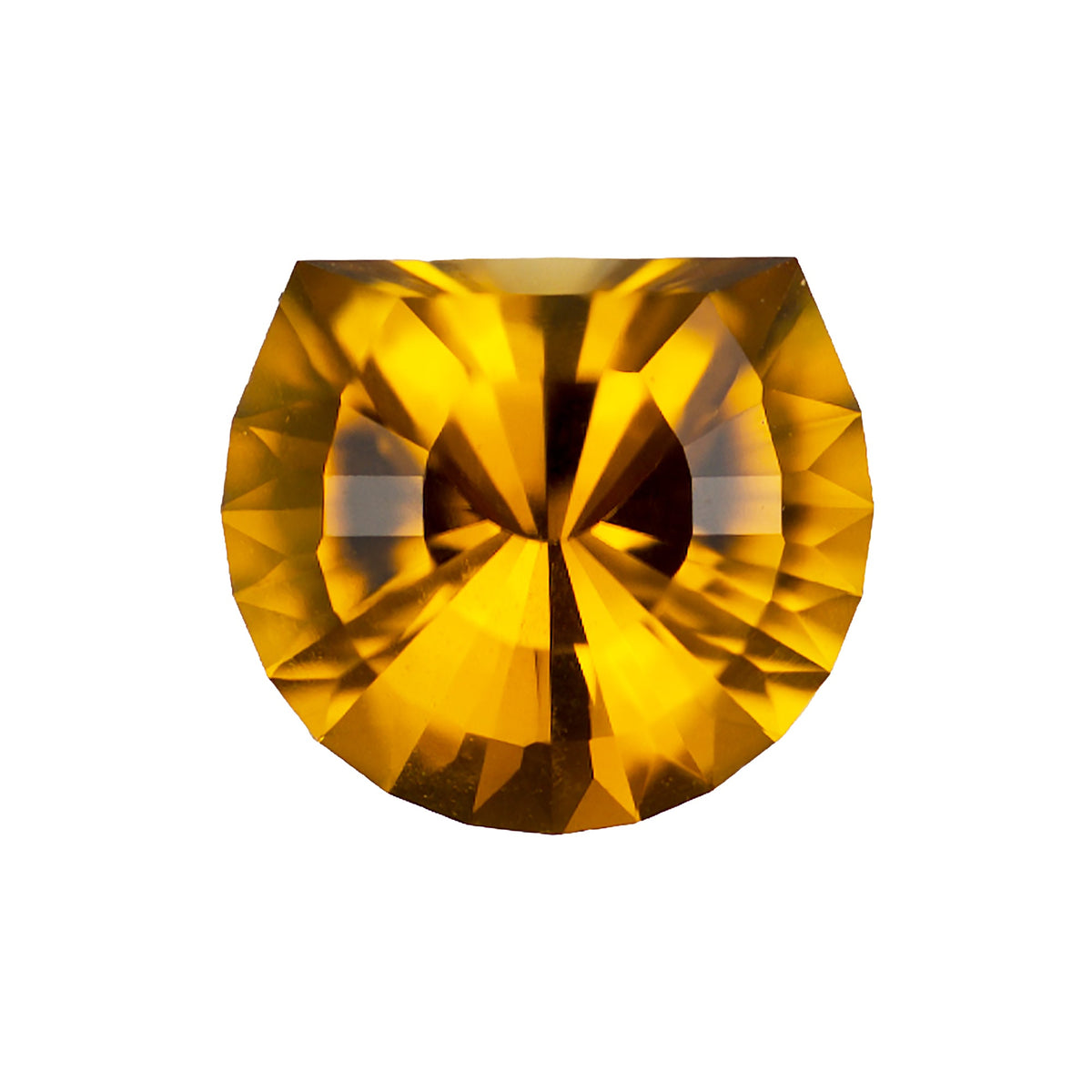 Honey Yellow Tourmaline Cat Pendant in 14K Gold