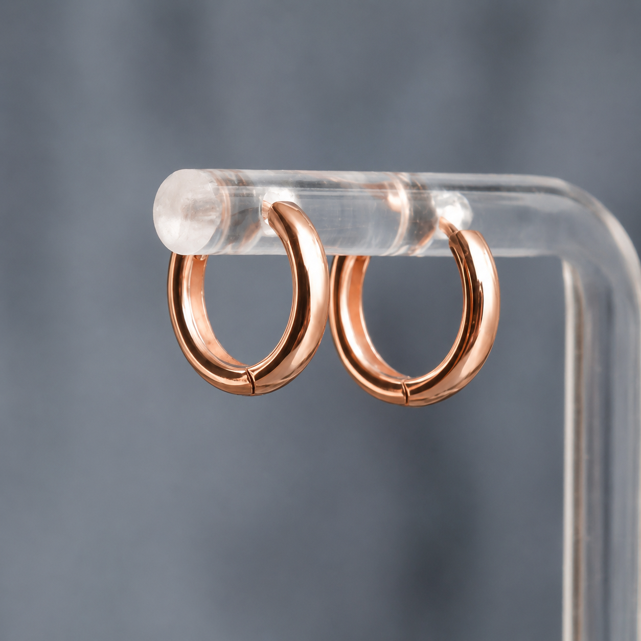 14K Rose Gold Hug Me Hoops