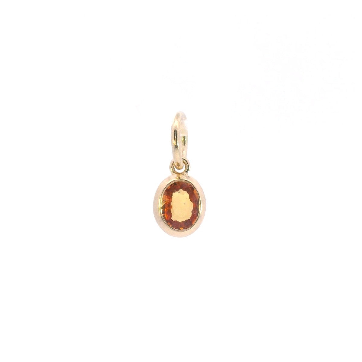 Small Orange Sapphire Charm