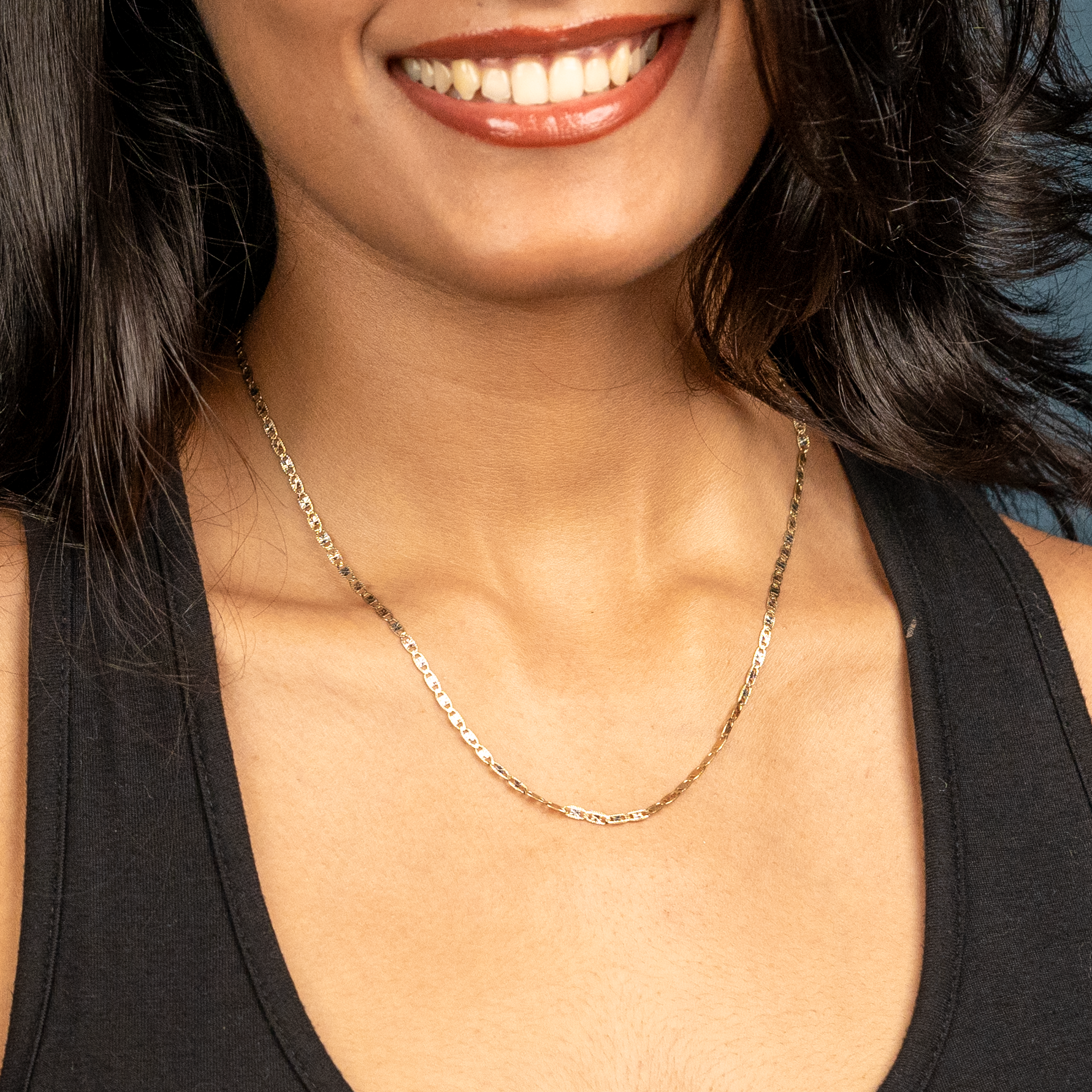 Tri colour 2025 gold chain