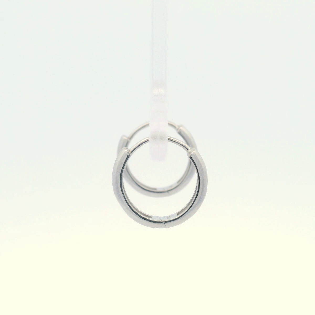 Recycled 14K White Gold: Hug Me Hoops