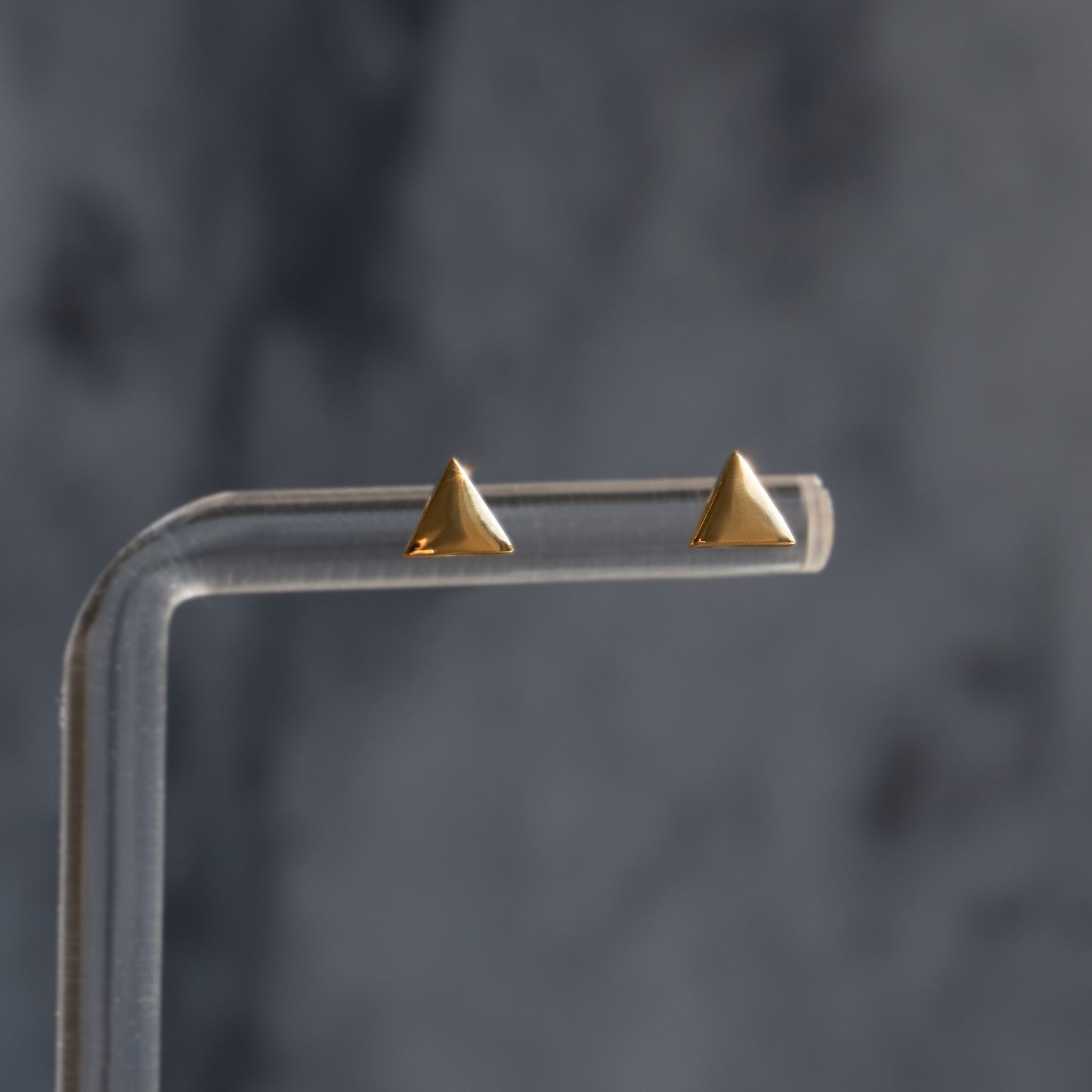 Recycled Yellow Gold: Triangle Studs